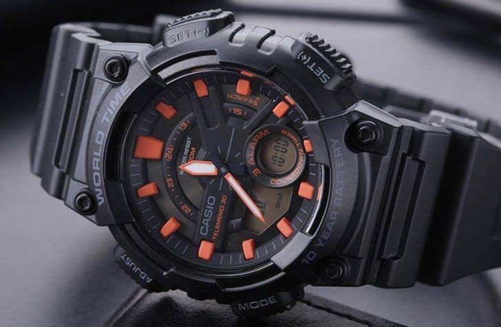 Đồng hồ Casio AEQ-110W-1A2VDF giá rẻ, siêu chức năng tiện ích - Ảnh 3