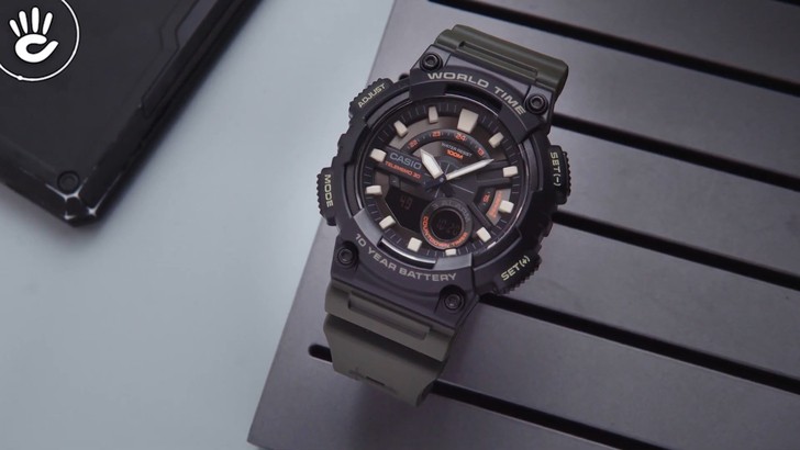 Đồng hồ Casio AEQ-110W-3AVDF sở hữu thời lượng pin ấn tượng - Ảnh 5