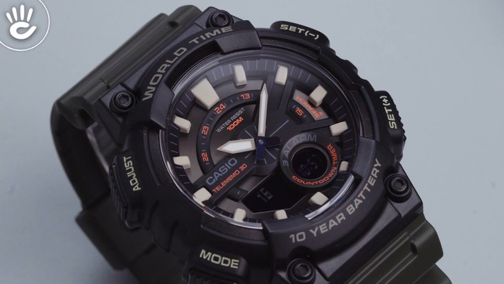 Đồng hồ Casio AEQ-110W-3AVDF sở hữu thời lượng pin ấn tượng - Ảnh 2