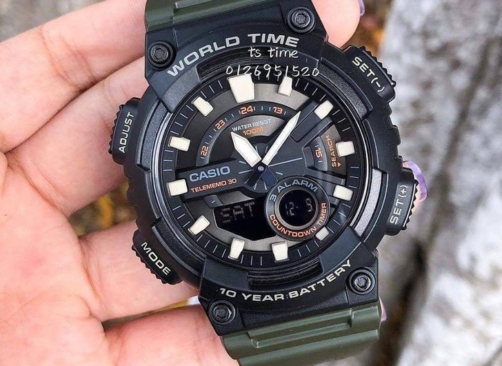 Đồng hồ Casio AEQ-110W-3AVDF sở hữu thời lượng pin ấn tượng - Ảnh 3