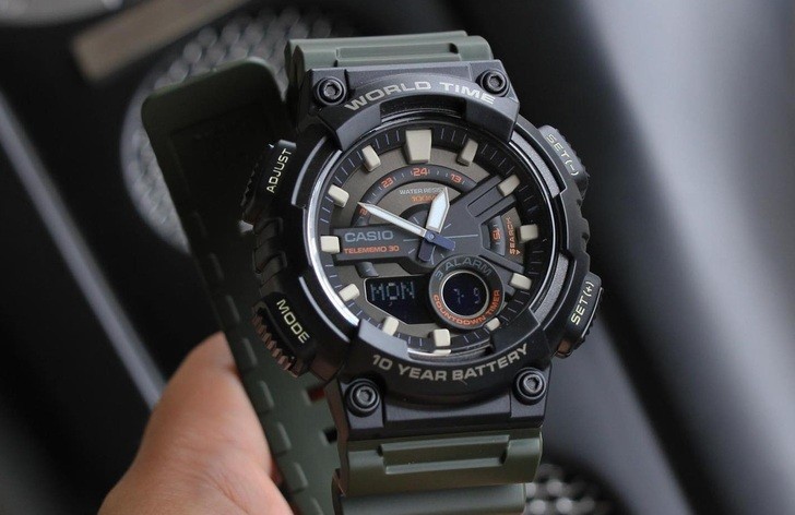 Đồng hồ Casio AEQ-110W-3AVDF sở hữu thời lượng pin ấn tượng - Ảnh 4