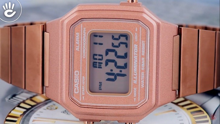 Casio B650WC-5ADF đồng hồ điện tử tông màu hồng trẻ trung - Ảnh 5