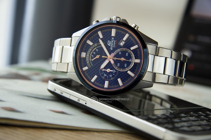 Đồng hồ Casio EFV-530DB-2AVUDF thể thao, có Chronograph - Ảnh 8