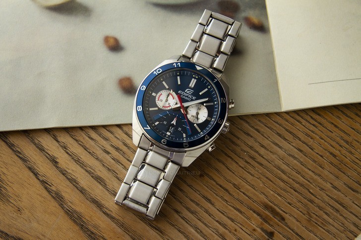 Đồng hồ Casio Edifice EFV-590D-2AVUDF thể thao, có Chronograph - Ảnh 8