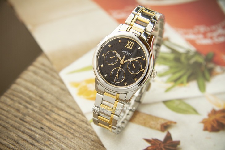 Đồng hồ Casio LTP-E306SG-1AVDF: Thiết kế đề cao sự cân đối - Ảnh 1