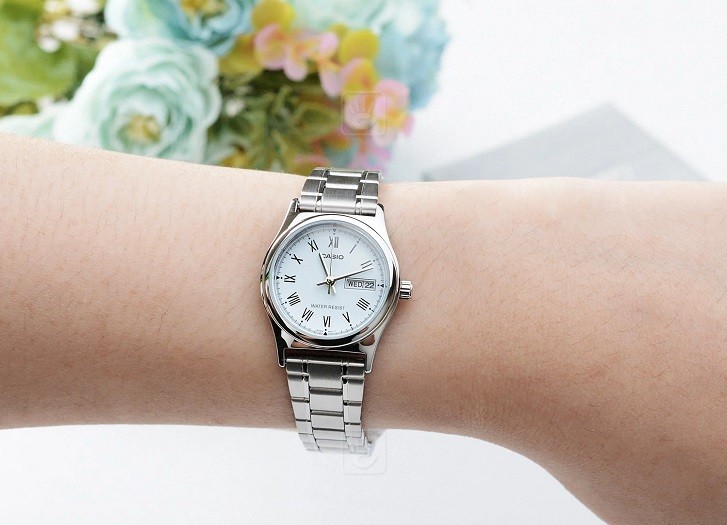 Đồng hồ Casio LTP-V006D-2BUDF giá rẻ, free thay pin trọn đời - Ảnh 1