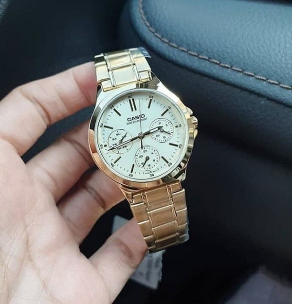 Đồng hồ Casio LTP-V300G-7AUDF thay pin miễn phí trọn đời - Ảnh 3