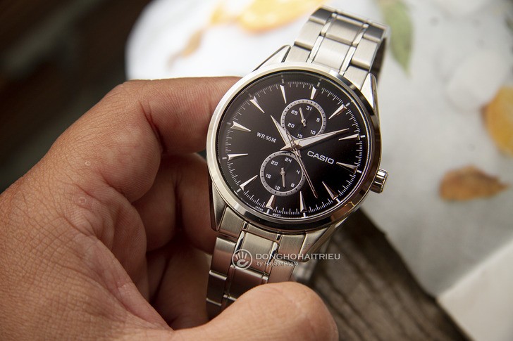 Đồng hồ Casio MTP-SW340D-1AVDF kim loại mạ bạc sang trọng - Ảnh 2