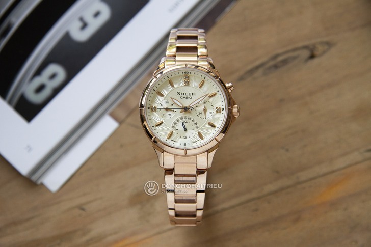 Đồng hồ Casio SHE-3047PG-9AUDR thay pin miễn phí trọn đời - Ảnh 2