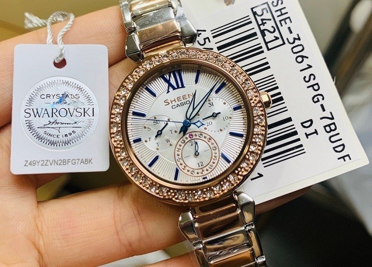 Đồng hồ Casio SHE-3061SPG-7AUDR giá rẻ, thay pin miễn phí - Ảnh 1
