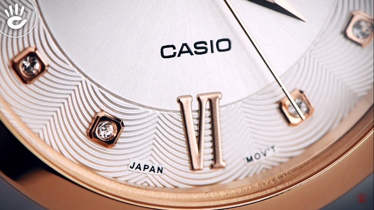 Đồng hồ nữ Casio SHE-4055PGL-7BUDF đính đá sang trọng - Ảnh 6