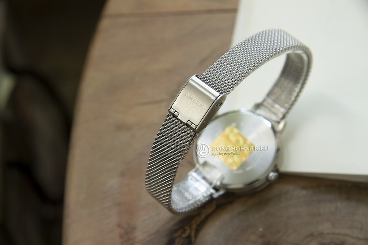 Đồng hồ Casio SHE-4059M-4AUDF thiết kế dây lưới thời trang - Ảnh 4