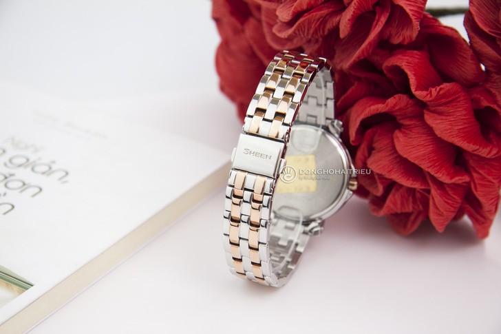 Casio SHN-3011SG-7ADR đính pha lê, dây demi sang trọng - Ảnh 4