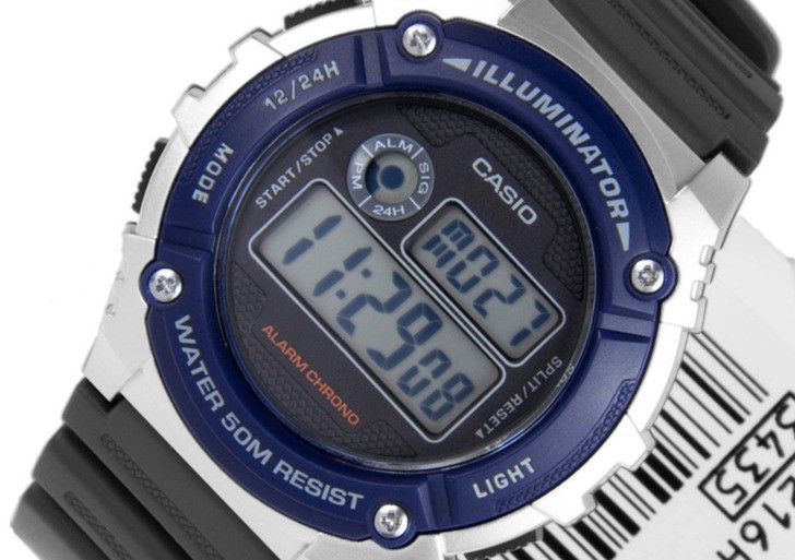 Đồng hồ Casio W-216H-2AVDF giá rẻ, thay pin miễn phí trọn đời - Ảnh 2