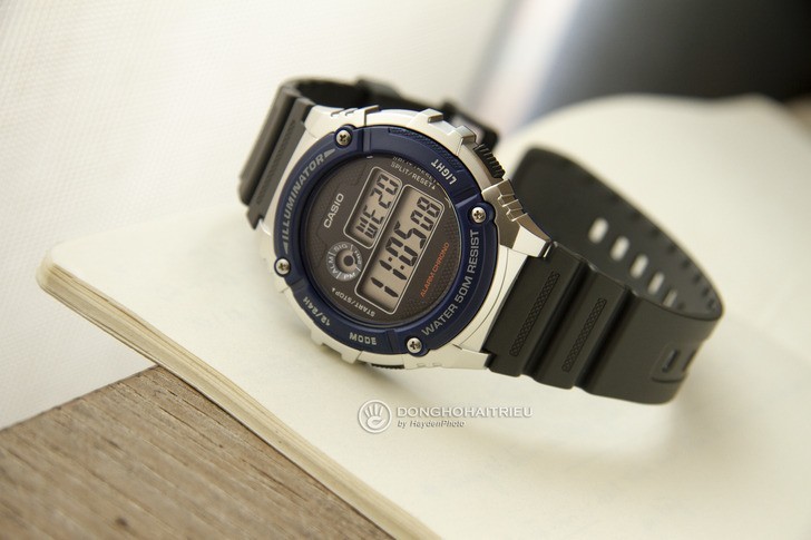 Đồng hồ Casio W-216H-2AVDF giá rẻ, thay pin miễn phí trọn đời - Ảnh 4