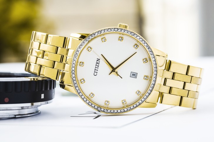 Đồng hồ Citizen BI5032-56A màu vàng sang trọng đính pha lê - Ảnh 3