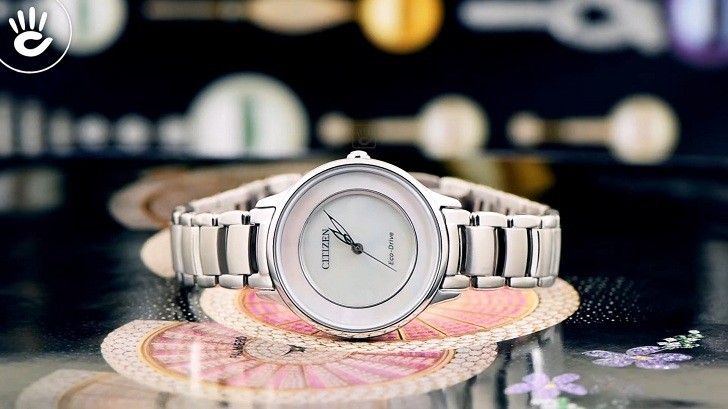 Đồng hồ Eco-Drive Citizen EM0380-57D năng lượng ánh sáng - Ảnh 1