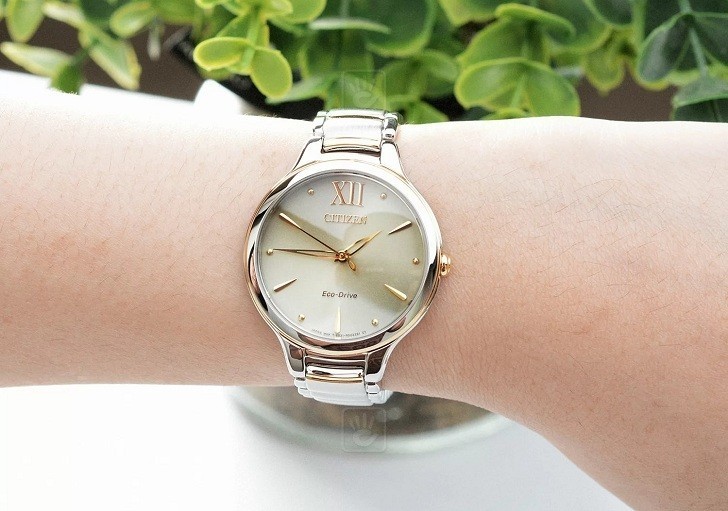 Đồng hồ nữ Citizen EM0554-82X bộ máy năng lượng ánh sáng - Ảnh 6