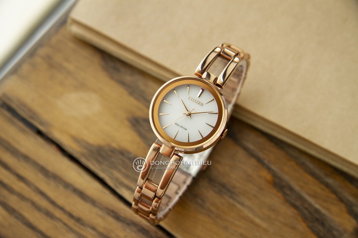 Đồng hồ Citizen EM0639-81A Mạ vàng sang trọng, pin bất tử - Ảnh
