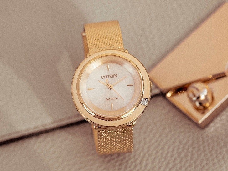 Đồng hồ Eco-Drive Citizen EM0642-87P năng lượng ánh sáng - Ảnh 3