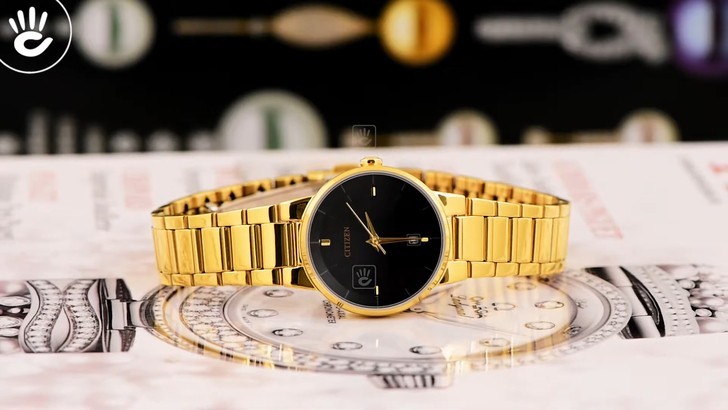 Đồng hồ Citizen EU6012-58E máy quartz, mạ vàng sang trọng - Ảnh 1