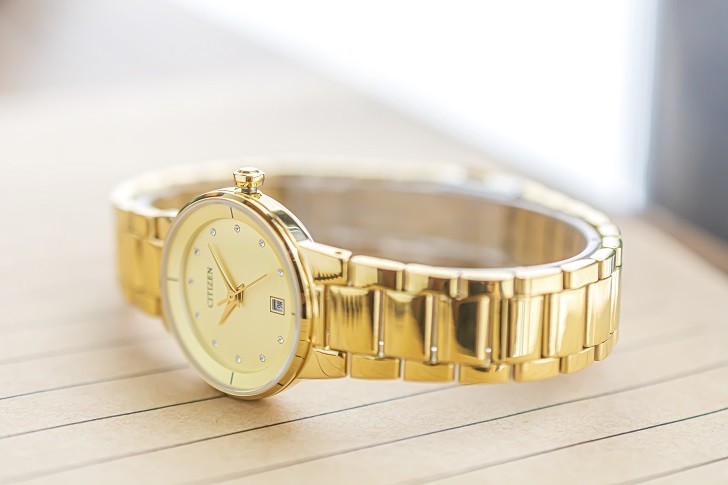 Đồng hồ Citizen EU6012-58P mạ vàng, đính pha lê Swarovski - Ảnh 5