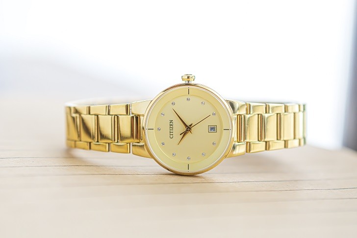 Đồng hồ Citizen EU6012-58P mạ vàng, đính pha lê Swarovski - Ảnh 2