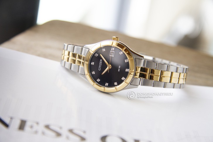 Citizen EU6044-51E đính 12 viên pha lê, dây demi sang trọng - Ảnh 8