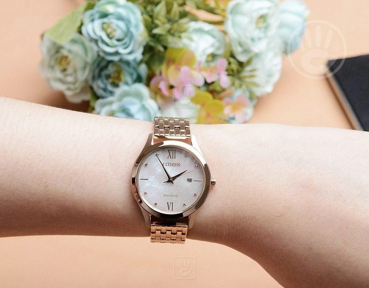 Đồng hồ Citizen EW2533-89D tích hợp năng lượng ánh sáng - Ảnh 1