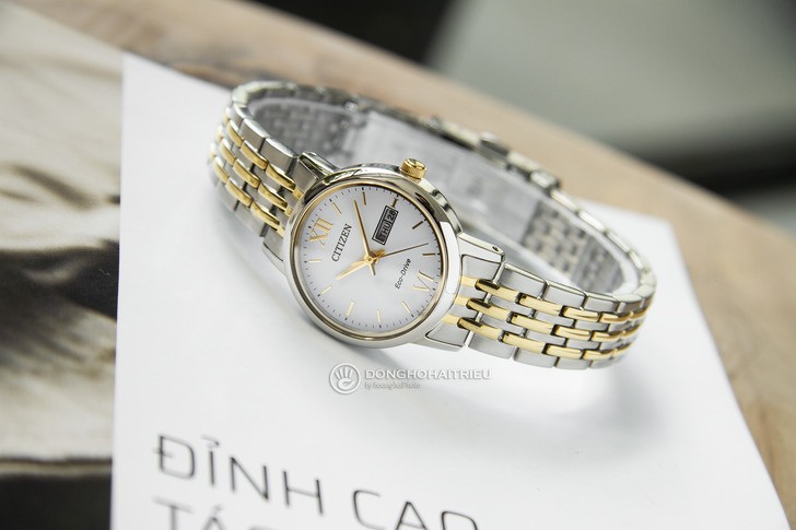 Đồng hồ Citizen EW3254-87A thời trang, dây demi sang trọng - Ảnh 6