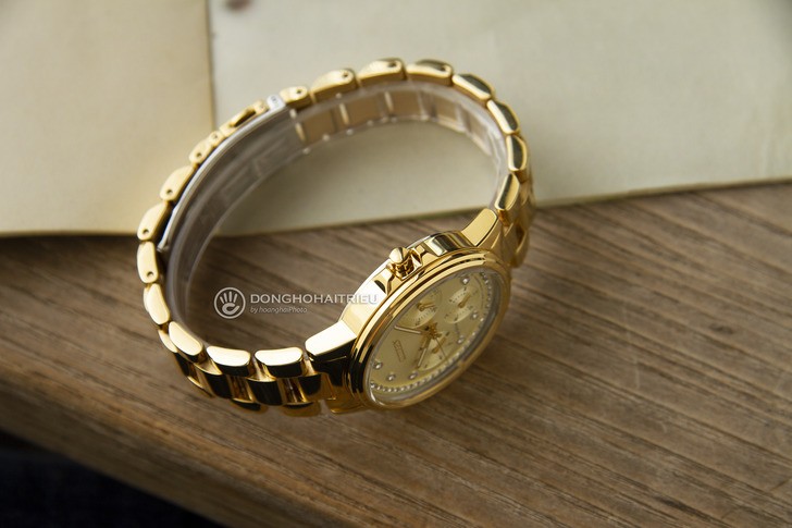Đồng hồ Citizen FD2042-51P mạ vàng, đính pha lê sang trọng - Ảnh 5
