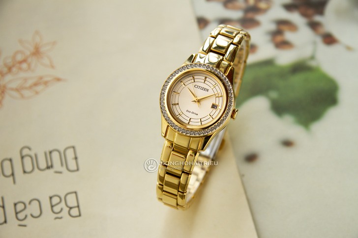 đồng hồ Citizen FE1122-88P: Những viên đá pha lê lấp lánh - Ảnh 2