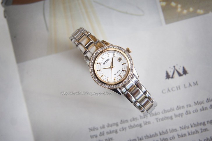 Đồng hồ nữ Citizen FE1124-82A bộ máy năng lượng ánh sáng - Ảnh 3