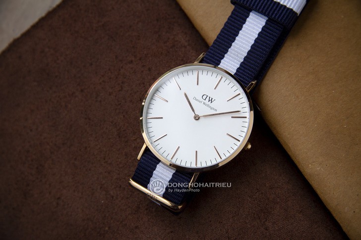 Đồng hồ Daniel Wellington DW00100004 siêu mỏng, dây vải Nato - Ảnh 1