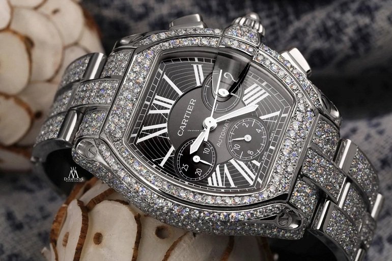 Đồng hồ Cartier mặt vuông nữ nạm đá nổi bật-Hình 13