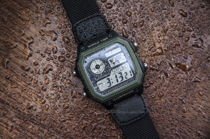 Đồng hồ Casio AE-1200WHB-1BVDF quân đội, hơn 10 tính năng - Ảnh 1