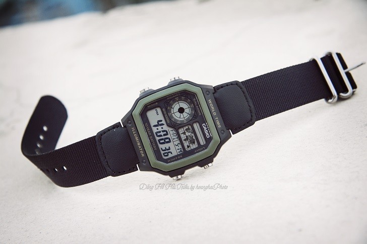 Đồng hồ Casio AE-1200WHB-1BVDF quân đội, hơn 10 tính năng - Ảnh 5
