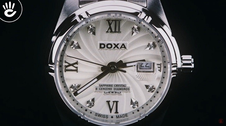 Đồng hồ Doxa D174SCM đính 8 viên kim cương, có dạ quang - ảnh: 2