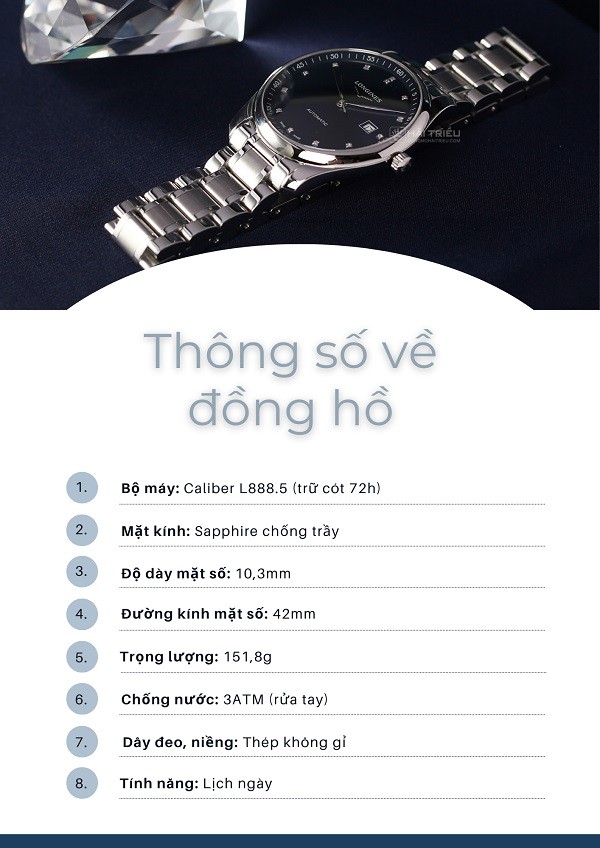 Đồng hồ Longines Master L2.893.4.97.6 chính hãng 100%