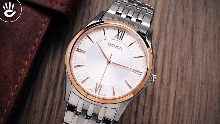 Đồng hồ Doxa D201RSV máy quartz Thuỵ Sỹ, chuẩn Swiss Made - Ảnh 2