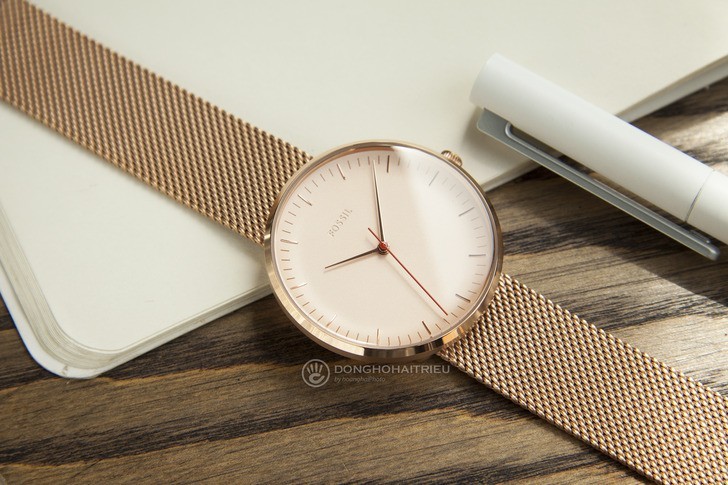 Đồng hồ nữ Fossil ES4425 máy pin màu vàng hồng thời thượng - Ảnh 1