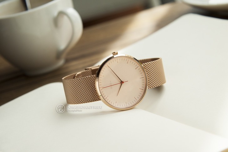 Đồng hồ nữ Fossil ES4425 máy pin màu vàng hồng thời thượng - Ảnh 2