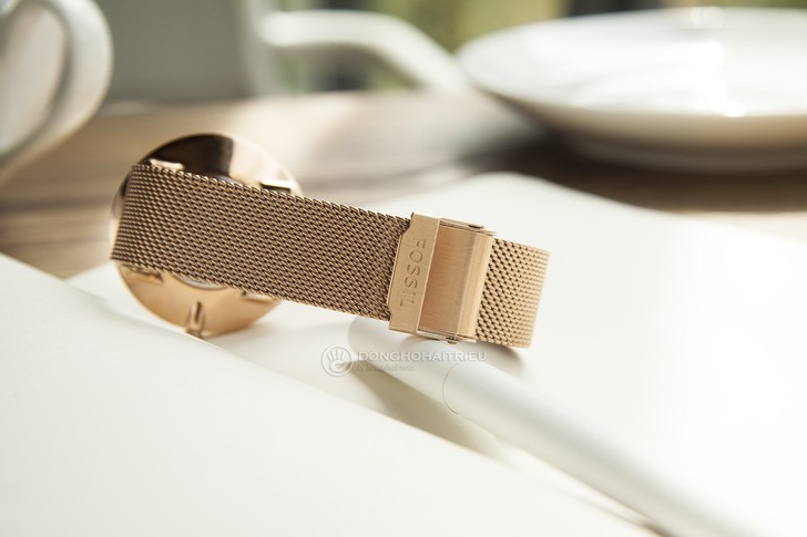 Đồng hồ nữ Fossil ES4425 máy pin màu vàng hồng thời thượng - Ảnh 4