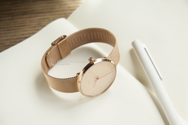 Đồng hồ nữ Fossil ES4425 máy pin màu vàng hồng thời thượng - Ảnh 5