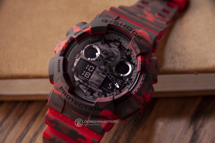 Đồng hồ G-shock GA-100CM-4ADR: Thiết kế mạnh mẽ ấn tượng - Ảnh 1