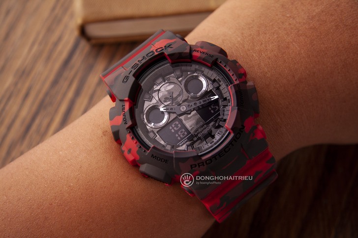 Đồng hồ G-shock GA-100CM-4ADR: Thiết kế mạnh mẽ ấn tượng - Ảnh 2