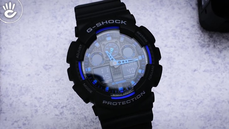 Đồng hồ G-Shock GA-100-1A2DR giá tốt, free thay pin trọn đời - Ảnh 1