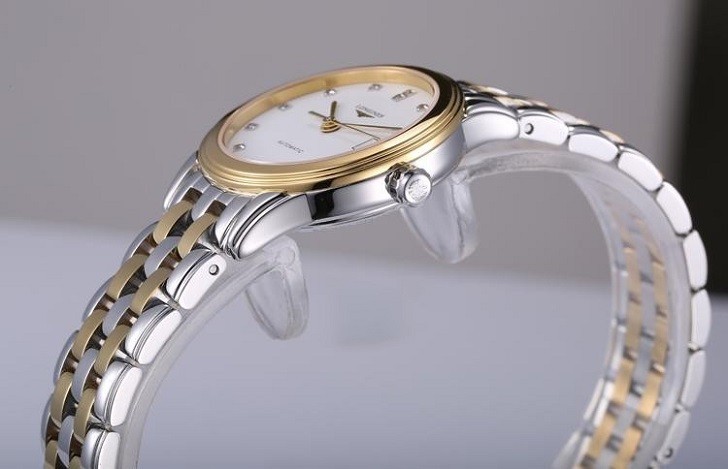 Đồng hồ Longines L4.274.3.27.7 siêu mỏng, đính kim cương - Ảnh: 1