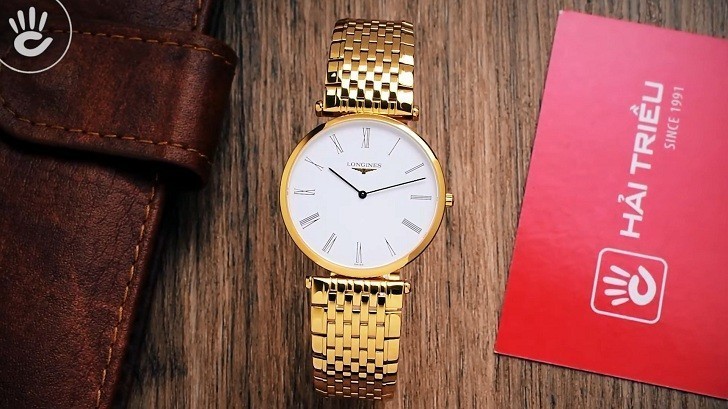 Đồng hồ Longines L4.709.2.11.8 thiết kế mạ vàng nổi bật - Ảnh 1