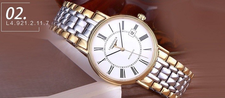 Đồng hồ Longines L4.921.2.11.7 dây demi mạ vàng thời trang - Ảnh 1